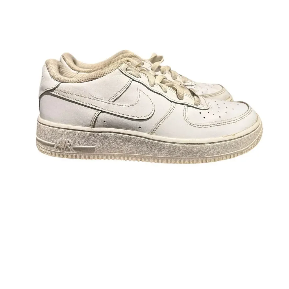 Nike Air Force 1 LE Sneaker Shoes Youth 6 Y Lace Up Leather White DH2920-111